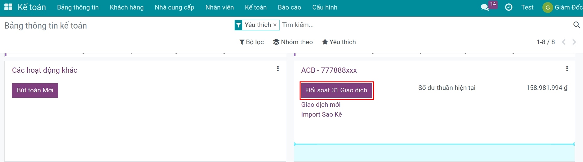 Số lượng giao dịch cần đối soát
