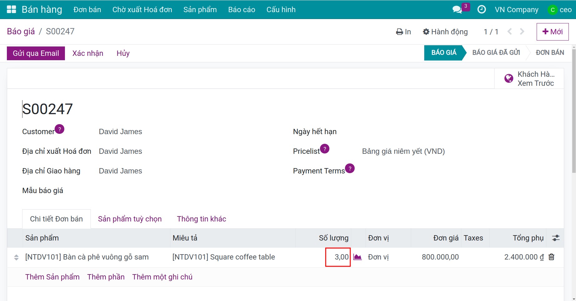 Tạo đơn bán áp dụng mua x tặng y