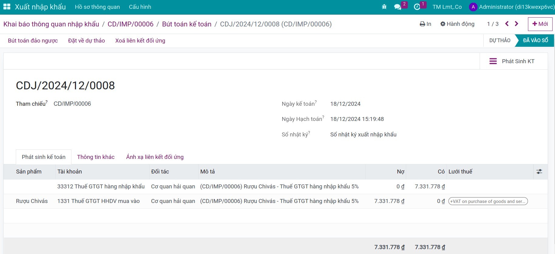 vat cho hàng nhập khẩu
