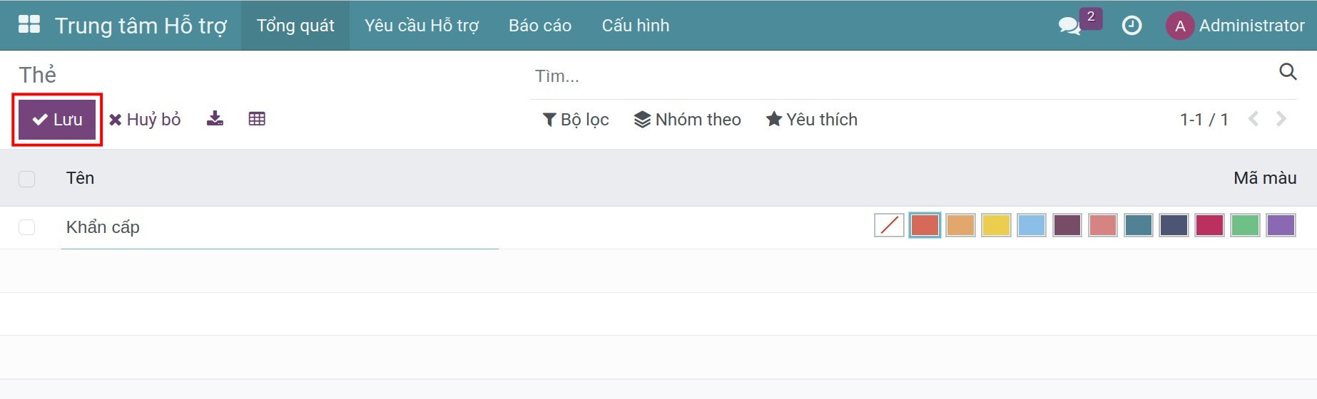 Chi tiết thẻ gắn tới yêu cầu hỗ trợ Viindoo