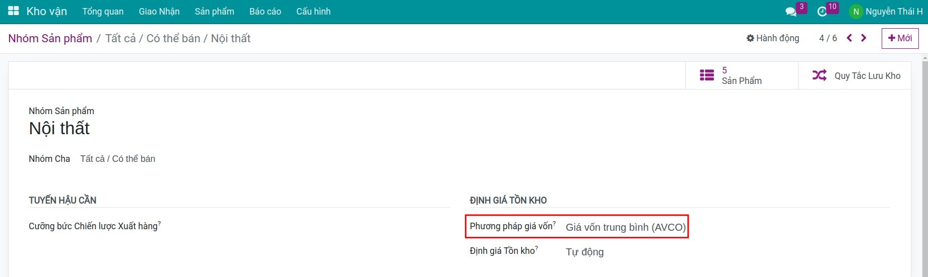 cấu hình định giá trung bình