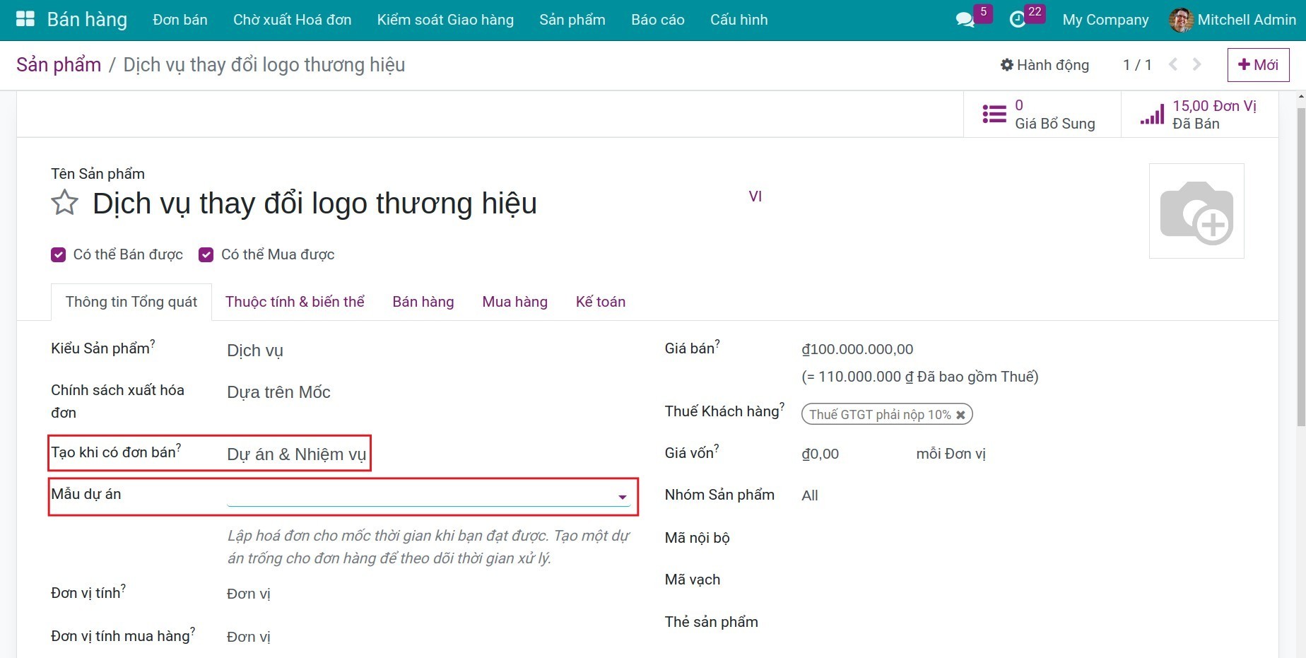 Lựa chọn mẫu dự án