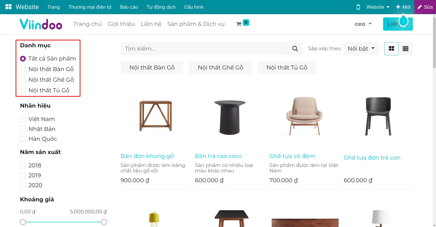 Danh sách nhóm thương mại điện tử