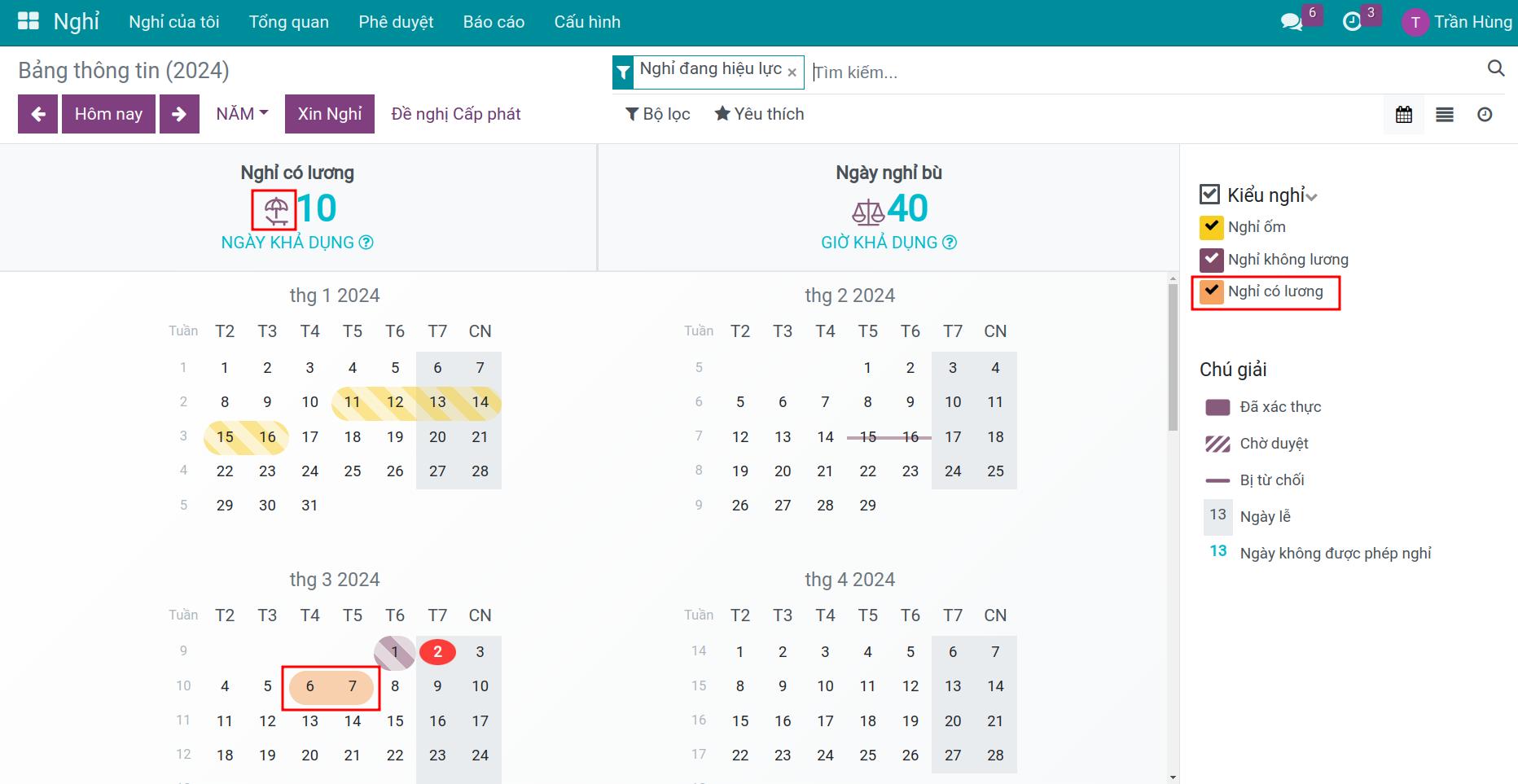Tùy chọn hiển thị