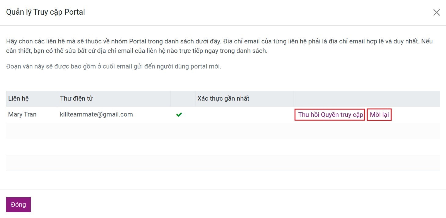 Chọn áp dụng để bắt đầu thiết lập