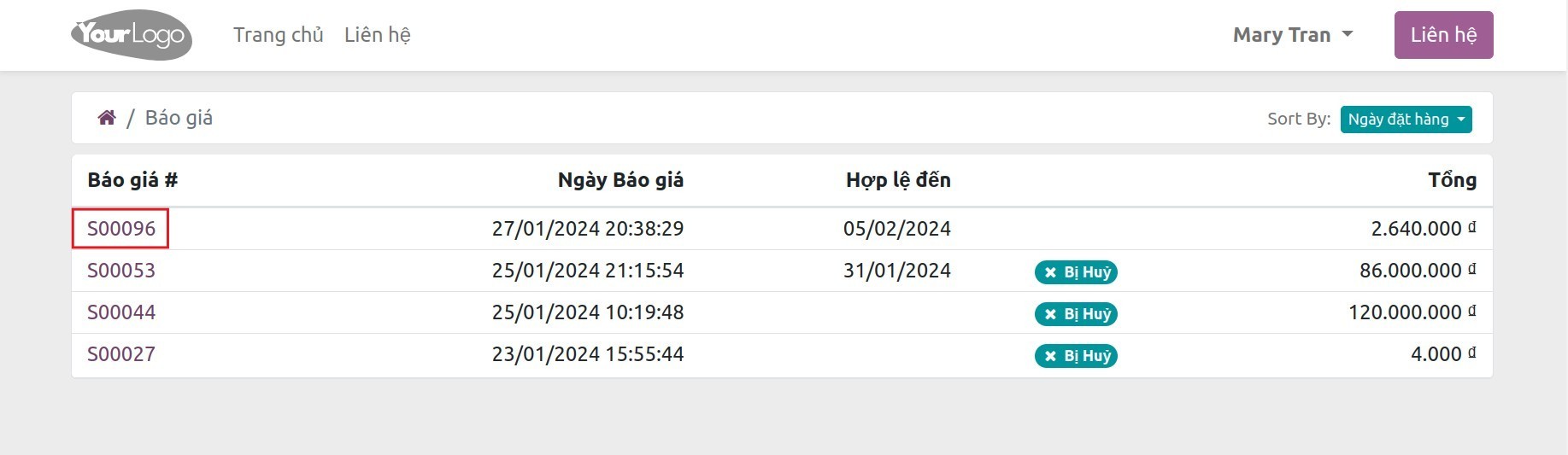 Chọn báo giá để xem chi tiết