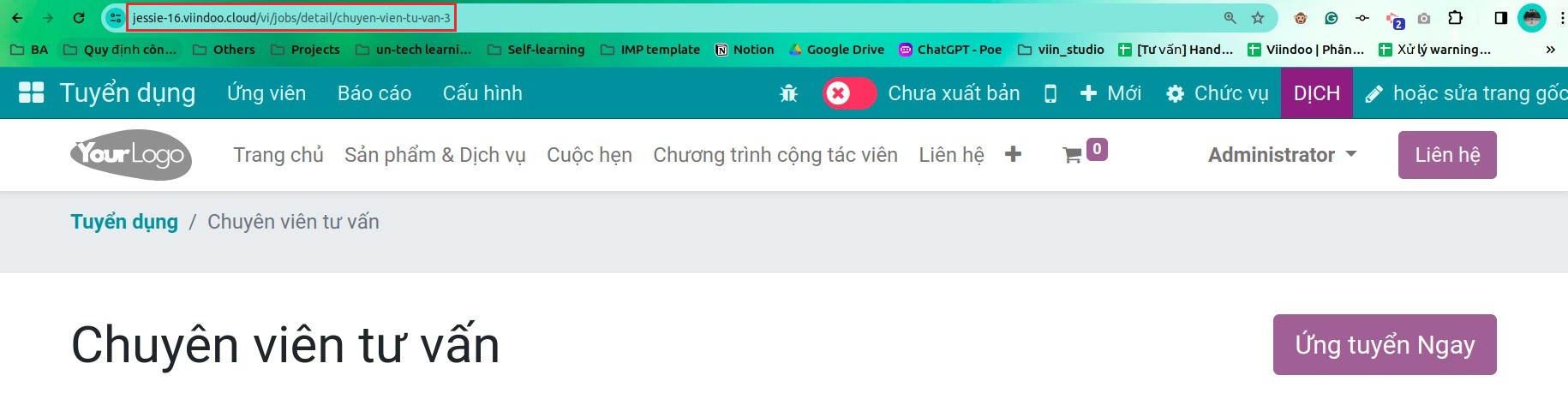 Link cần theo dõi