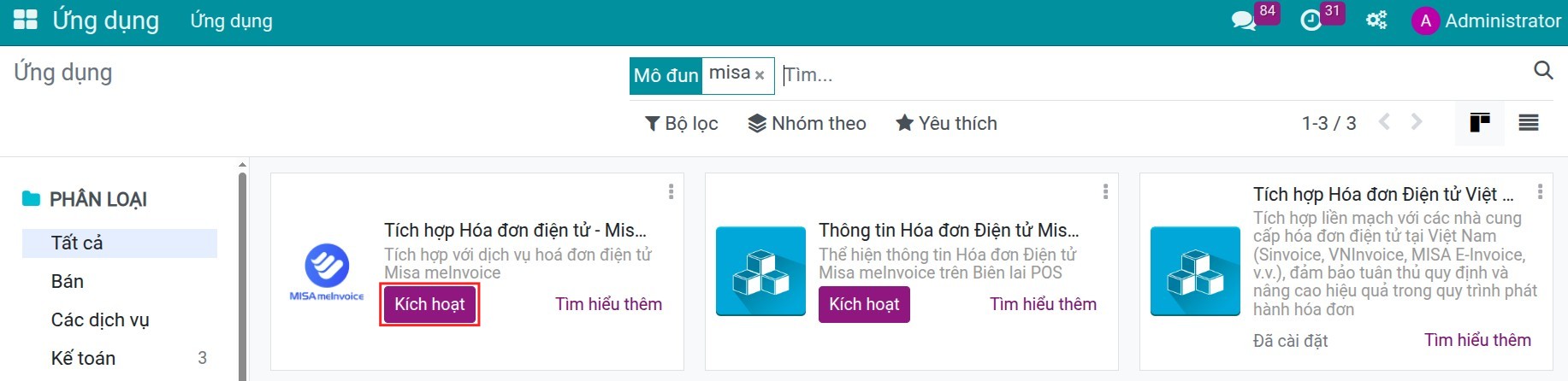 MeInvoice module
