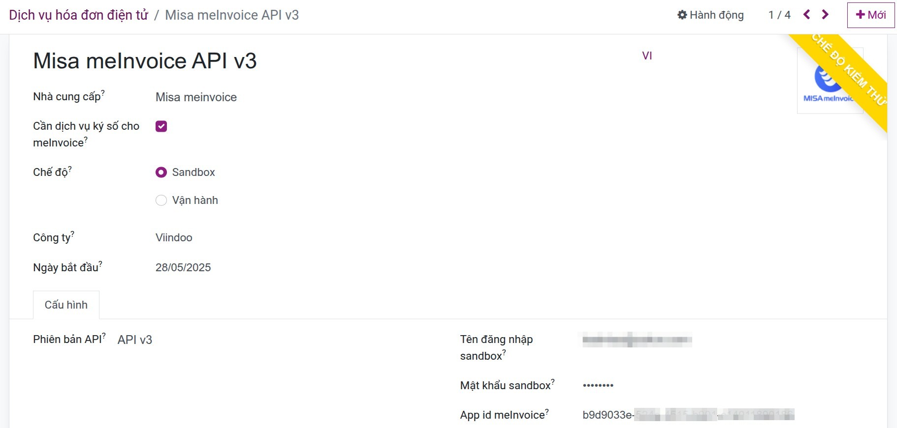 Set up MeInvoice information