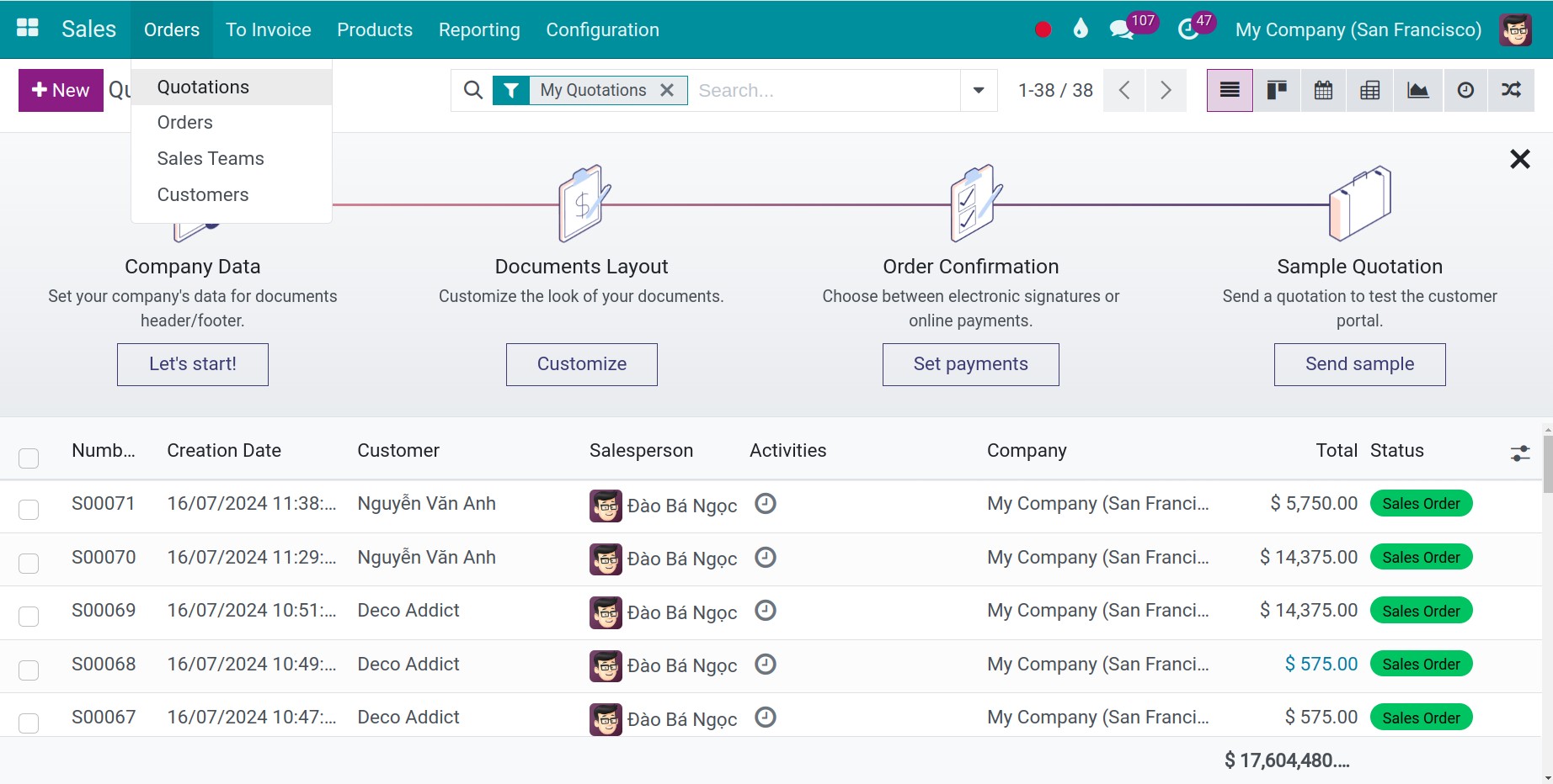 Create a new quotation in Viindoo