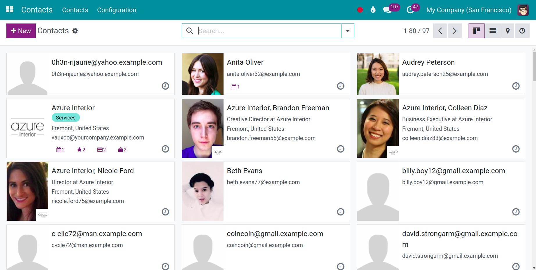 Contacts app Viindoo