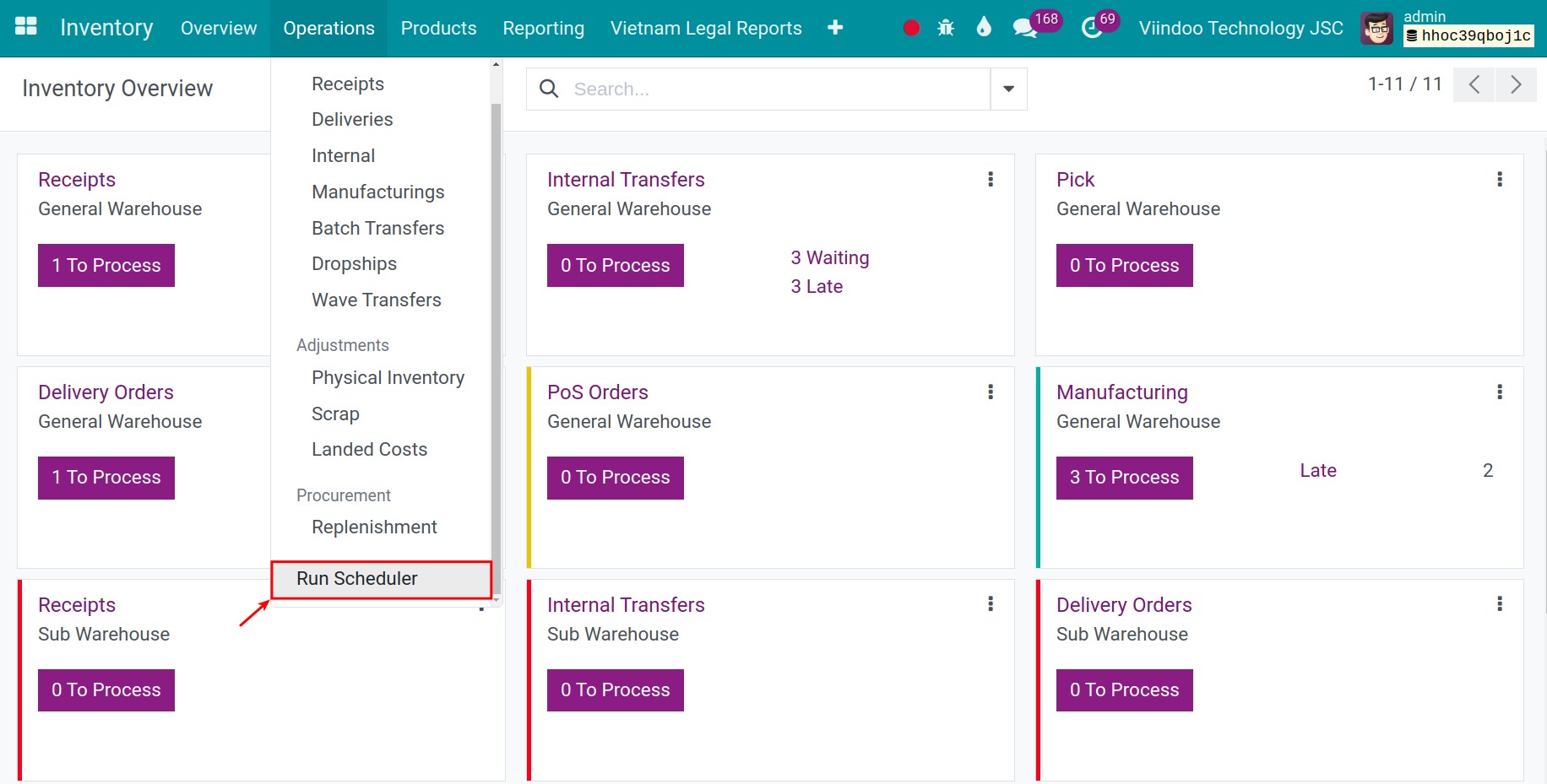 run schedule activity