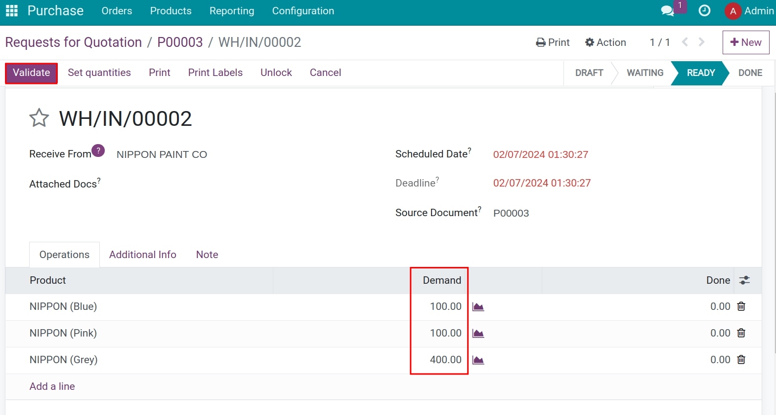 Receipt note - Viindoo Accounting