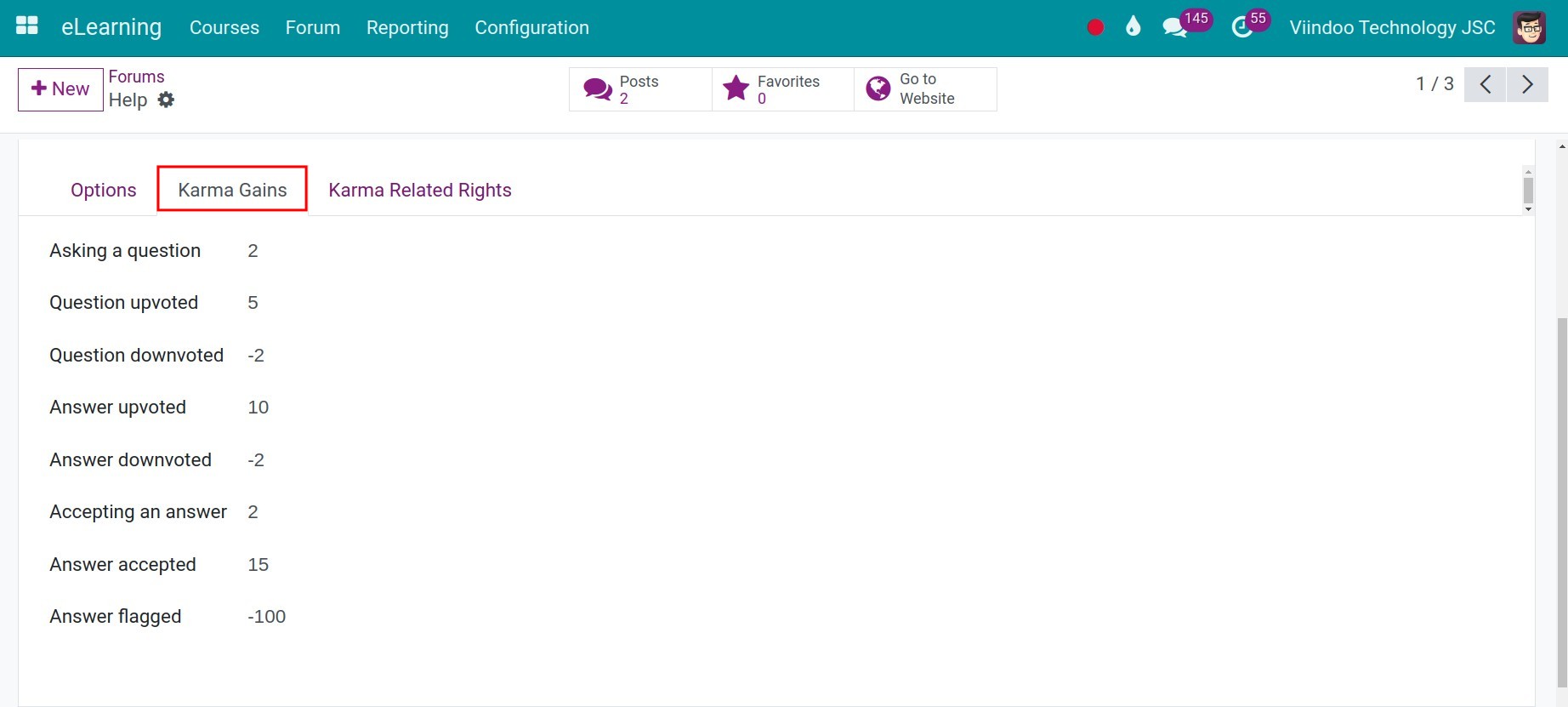 Setting Karma points