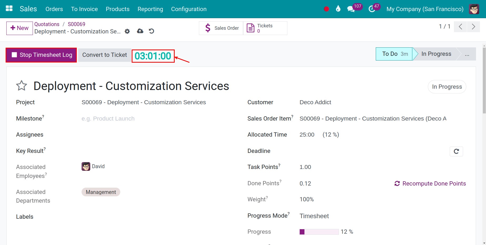 Enable automatic timesheets on Viindoo.