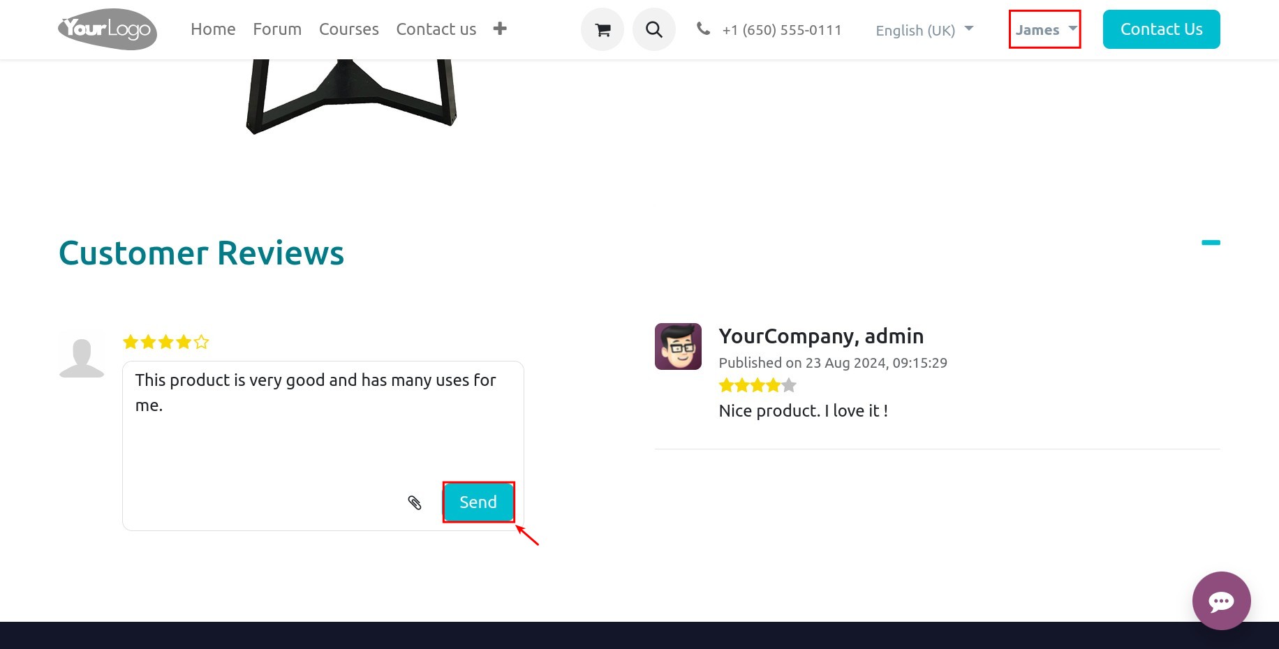 Enter the rating information