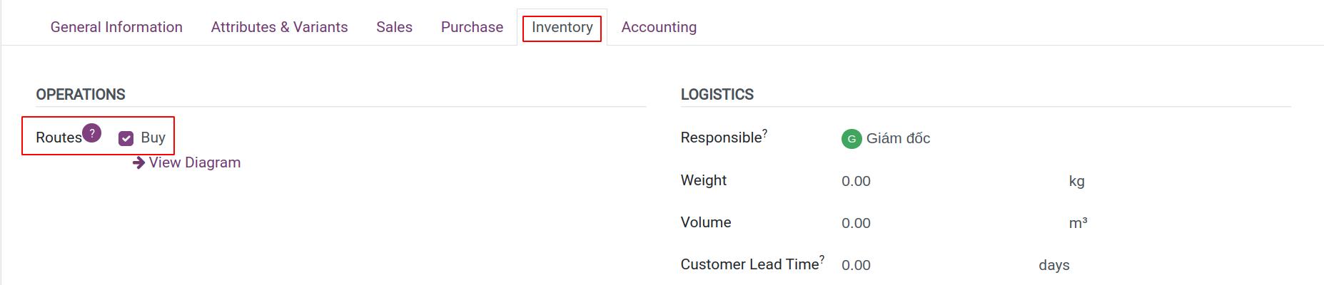 Activate the purchase route on the product