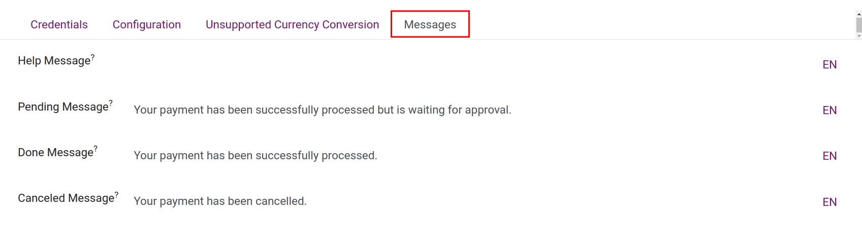 Message tab - Viindoo Accounting