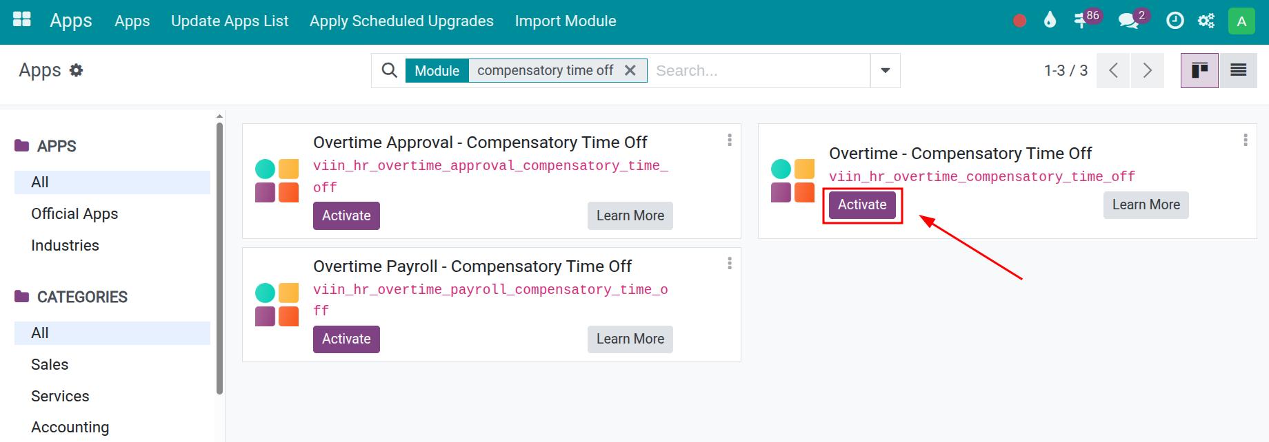 install compensatory time off