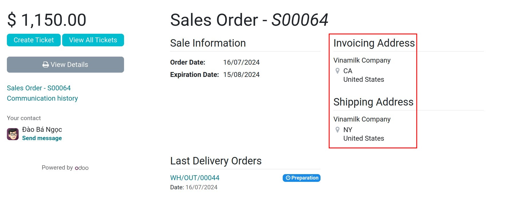 Displaying different addresses on delivery slips and invoices Viindoo