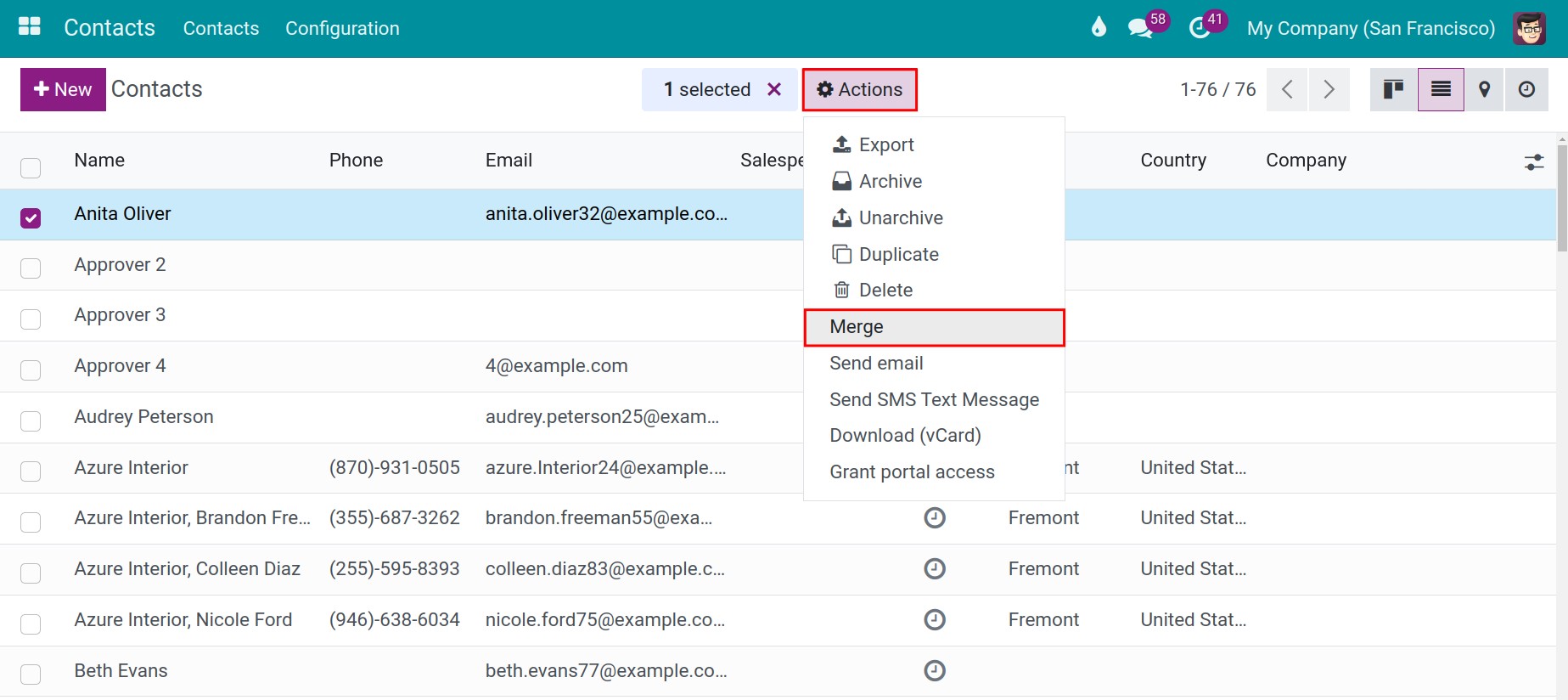 steps to display check view