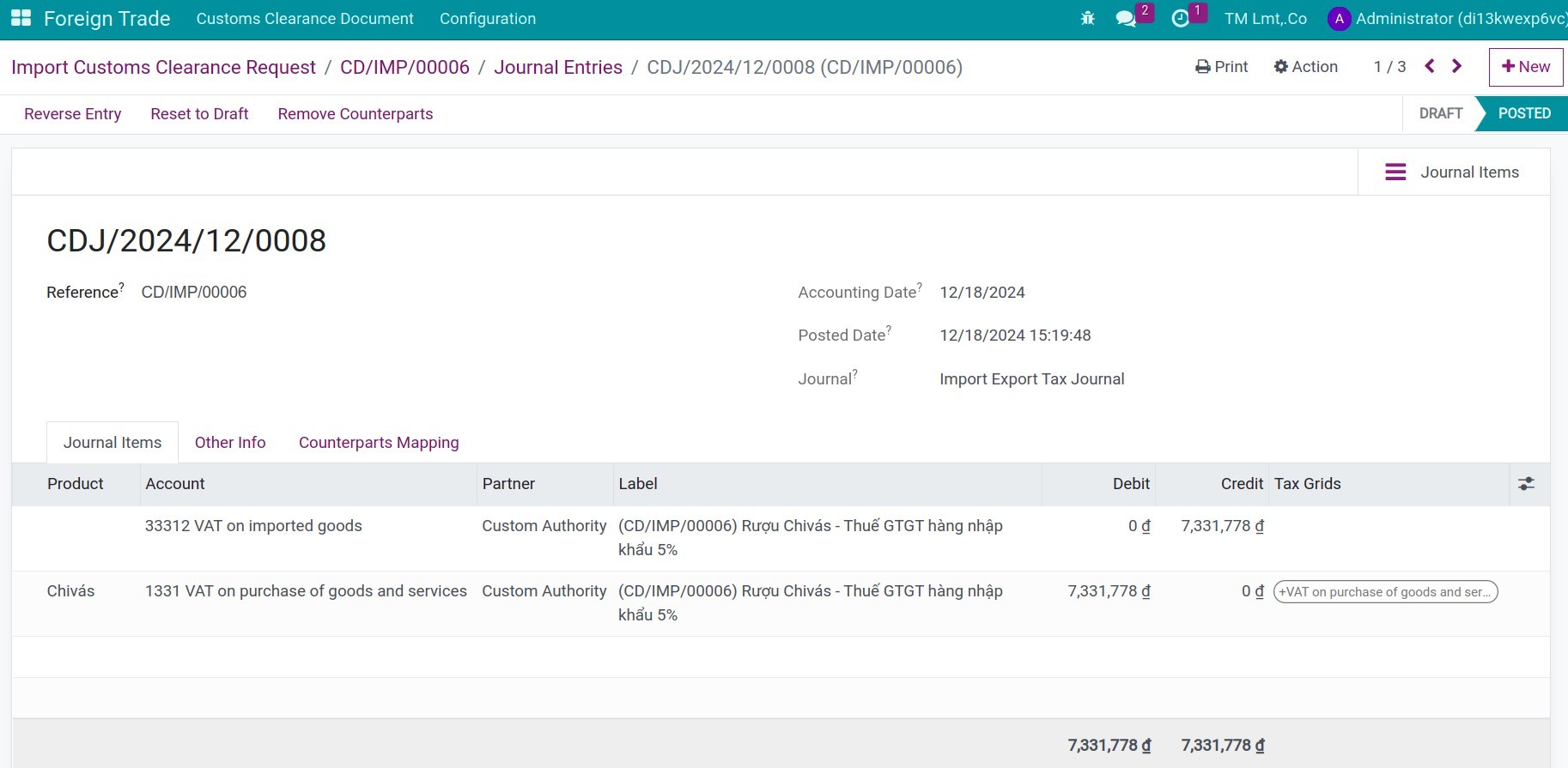 vat for import goods