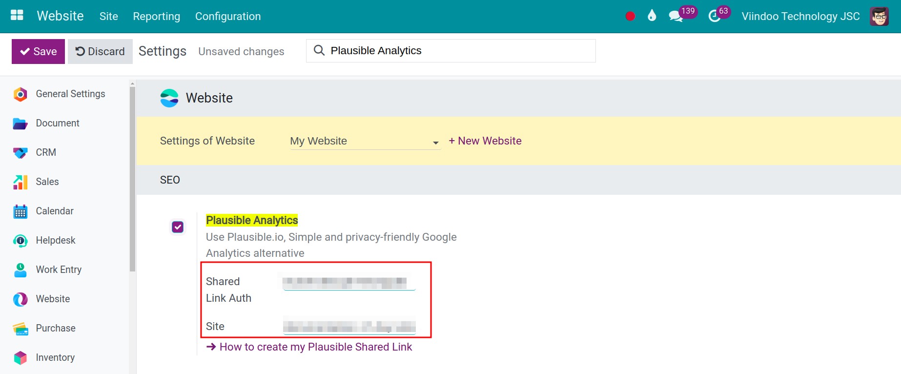 Activate the feature