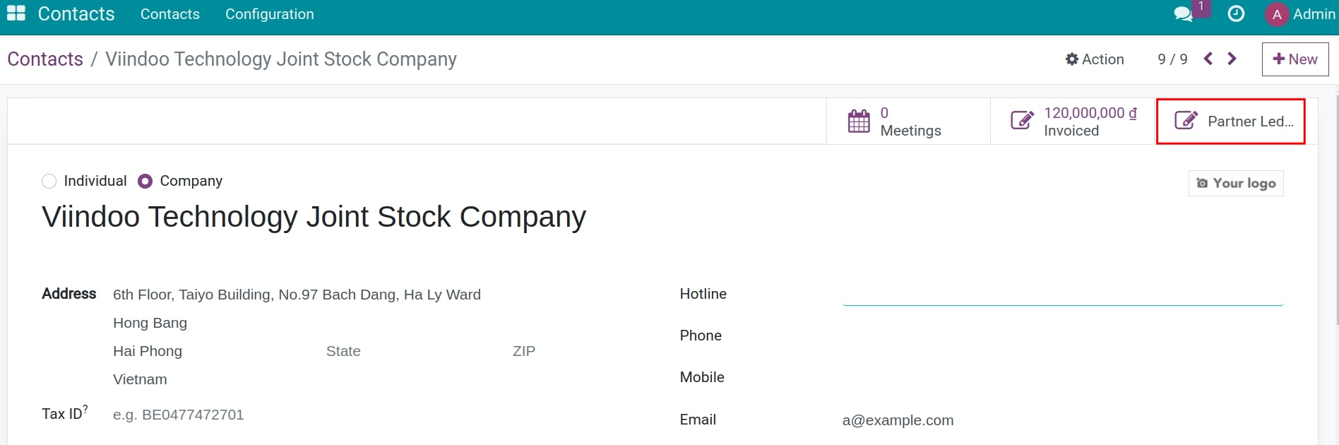 Select Partner Ledger