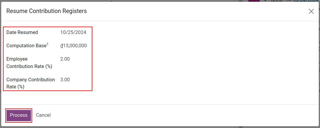 Resume a suspended record of paid insurance