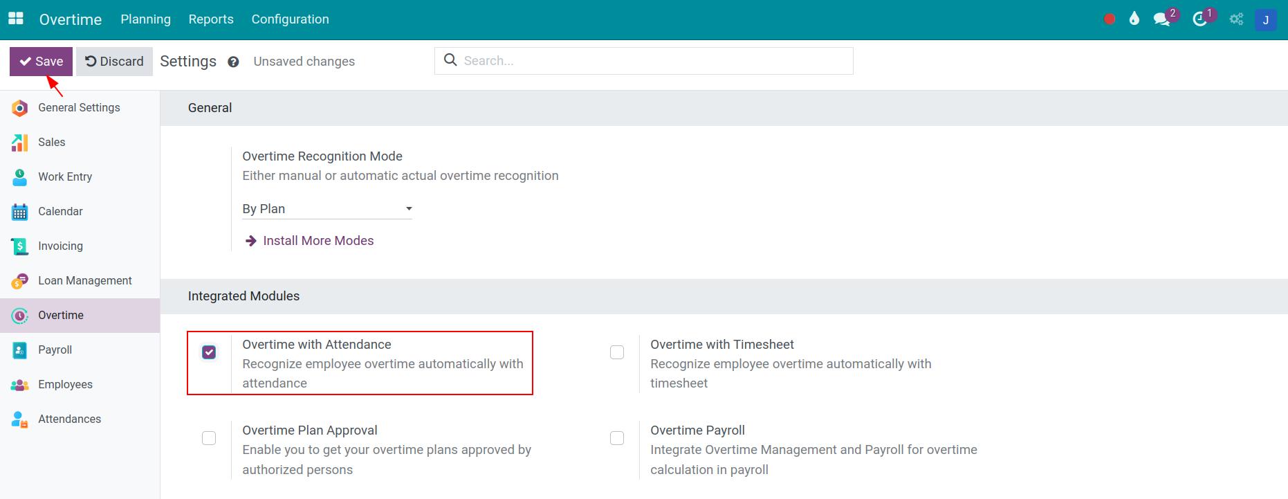 Overtime with Attendance