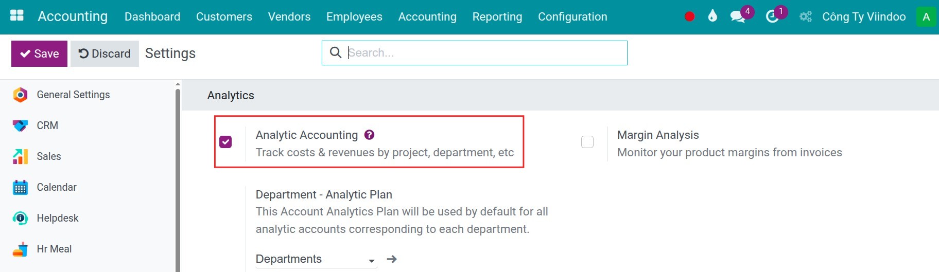 Analytic Accounting Feature