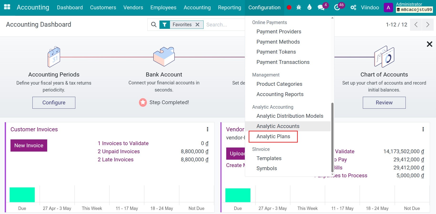 Configure Analytic plans