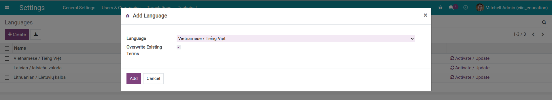 cài đặt ngôn ngữ mới, ảnh 2
