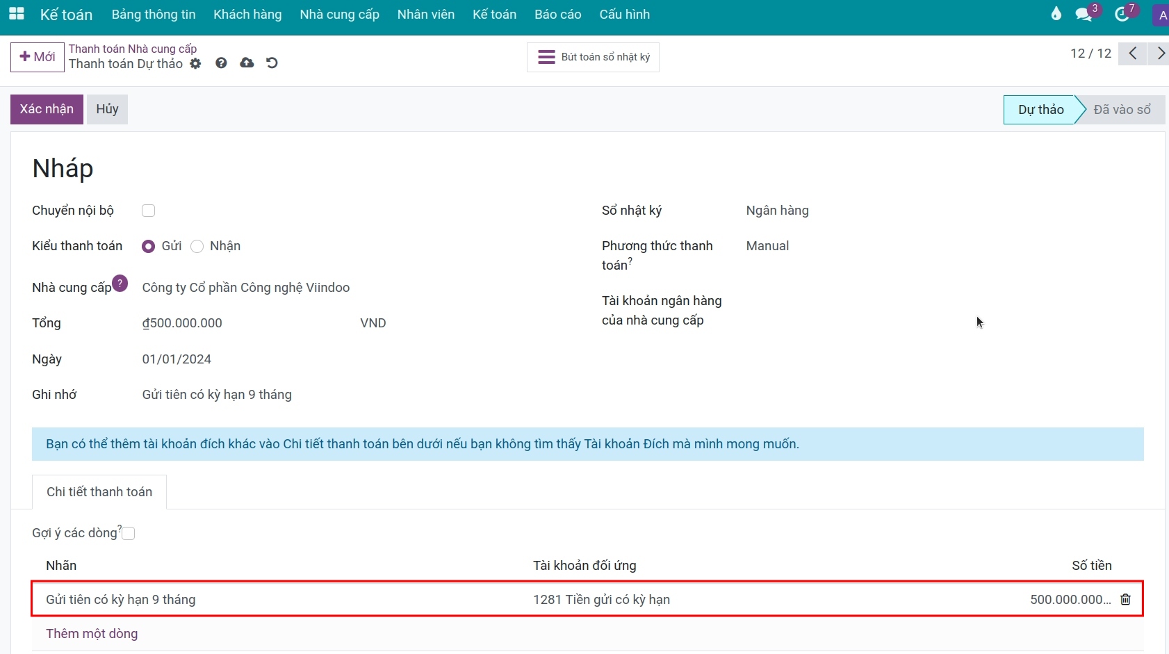 Gửi tiền có kỳ hạn