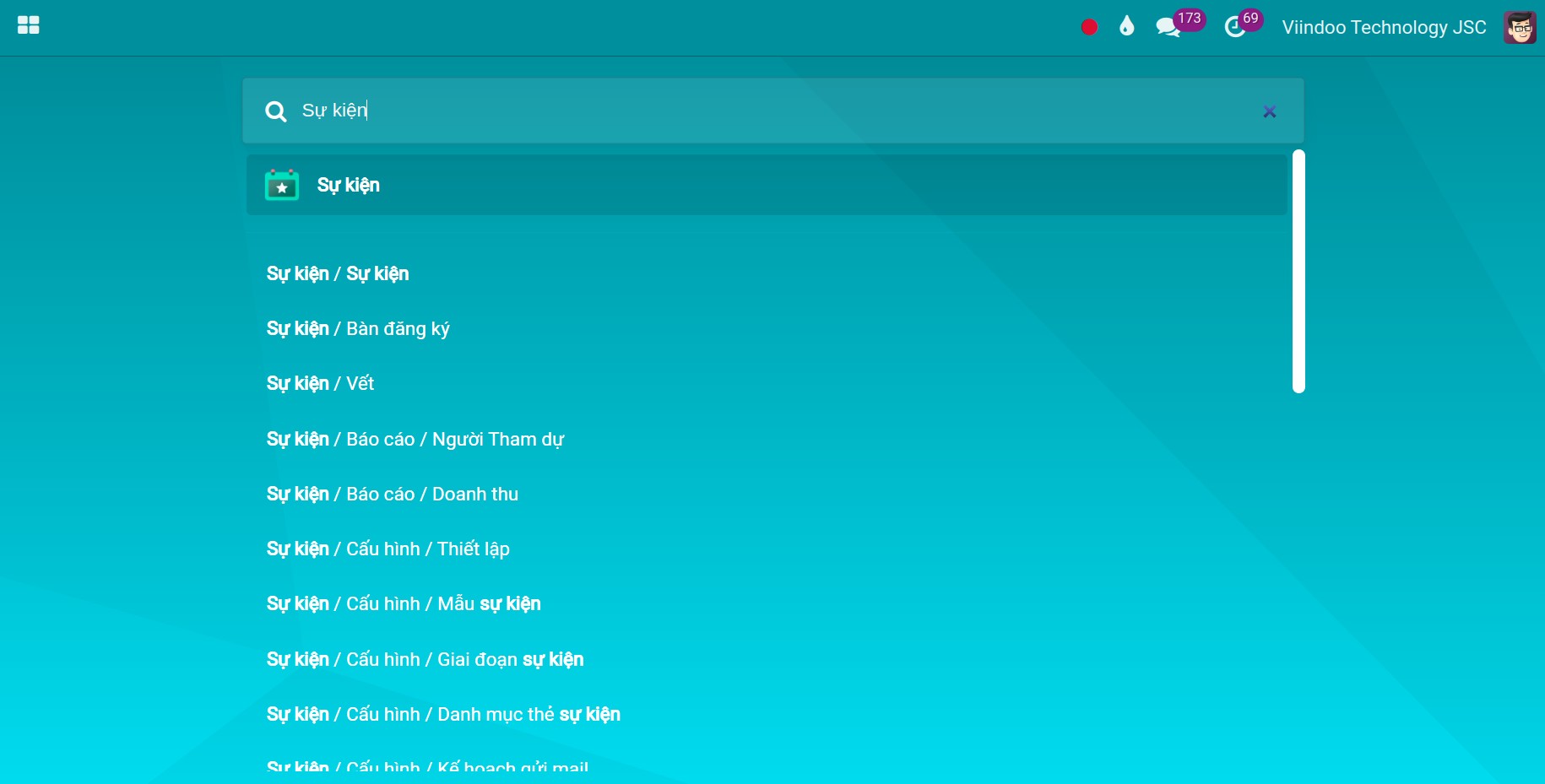 Tìm kiếm trên trang chủ Viindoo