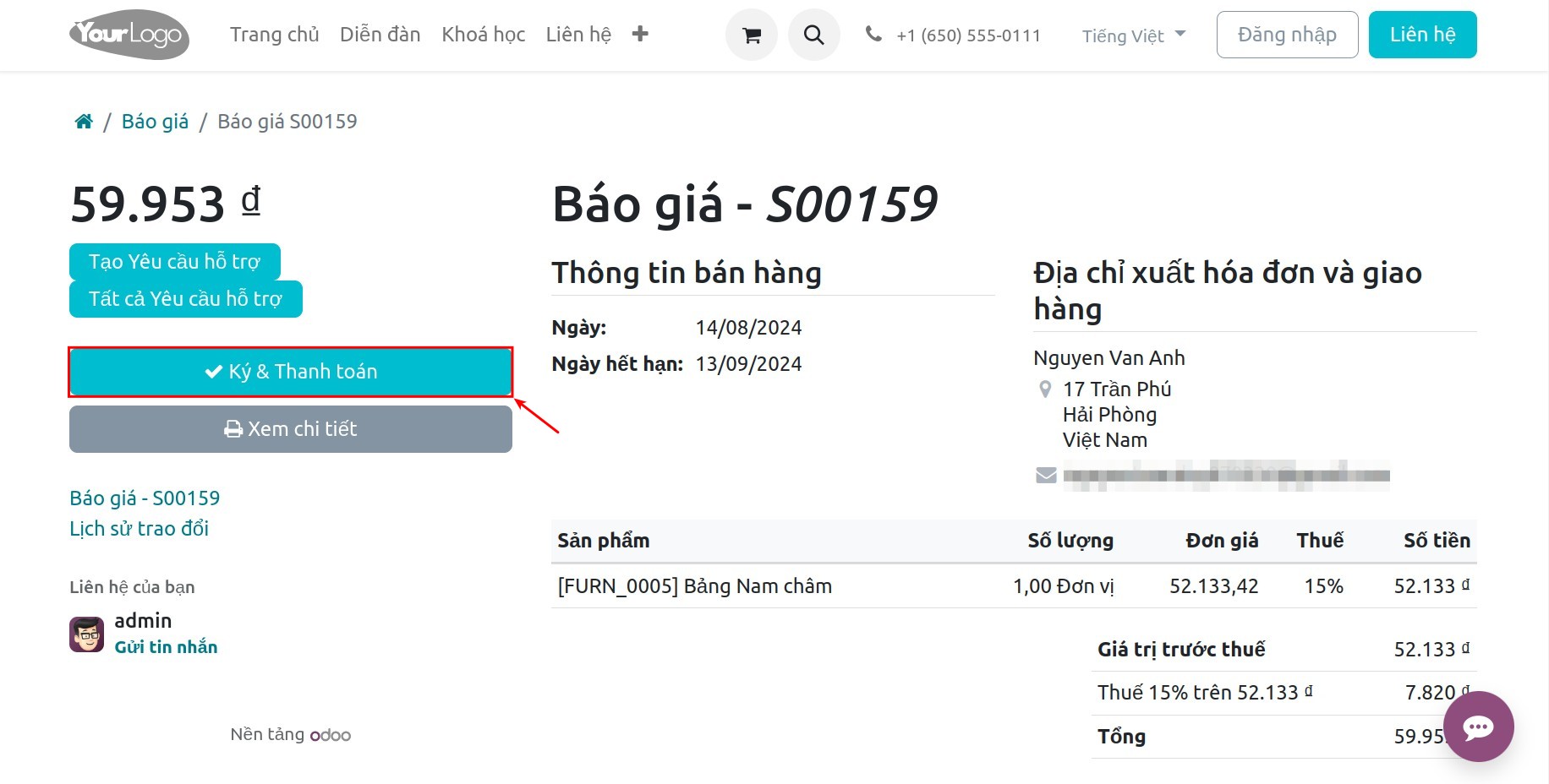 Thao tác ký trực tuyến - Viindoo