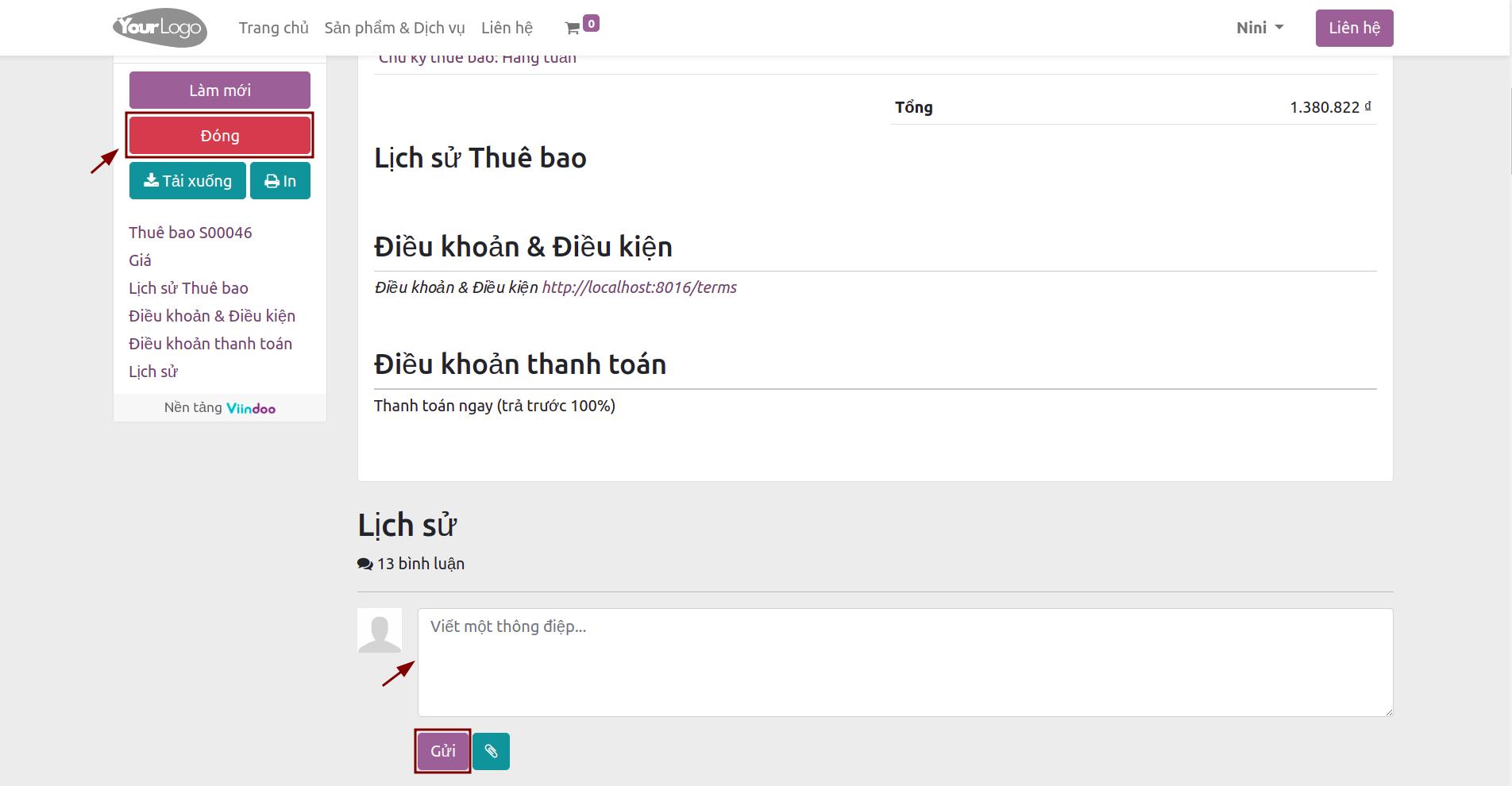 Trao đổi thêm với Viindoo