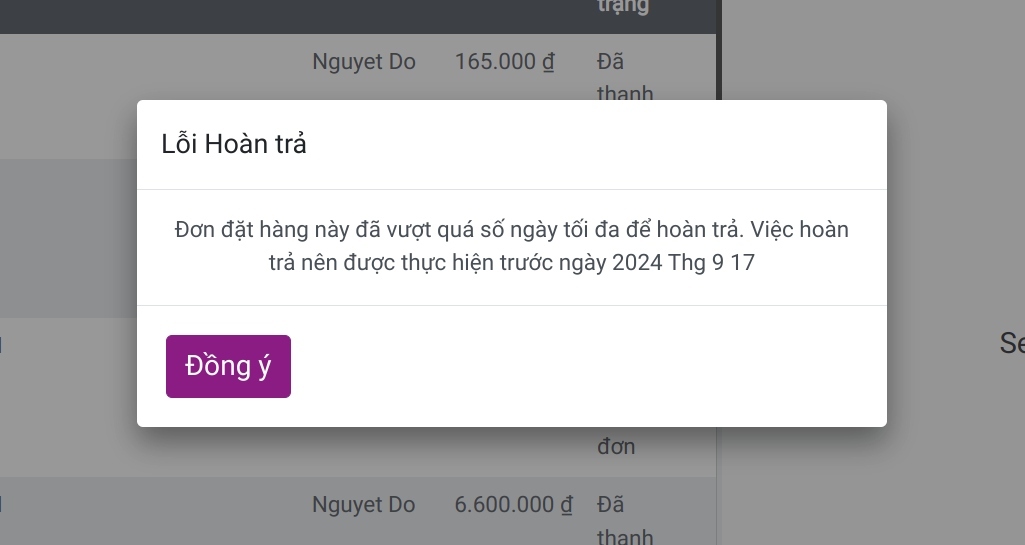 Hàng không thể trả