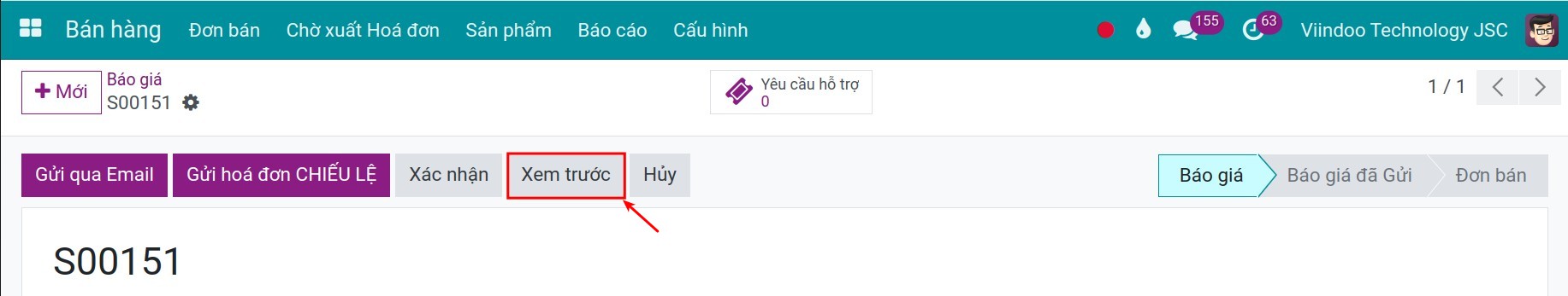 Khách hàng xem trước