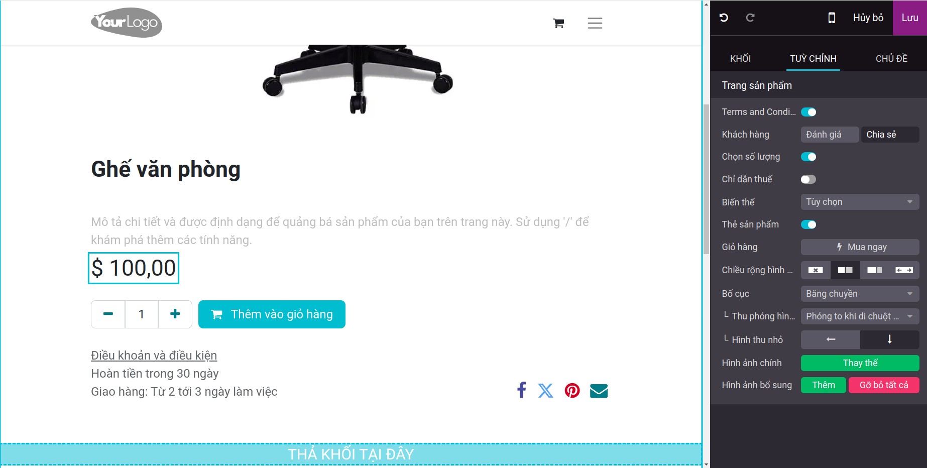 Tạo mới sản phẩm