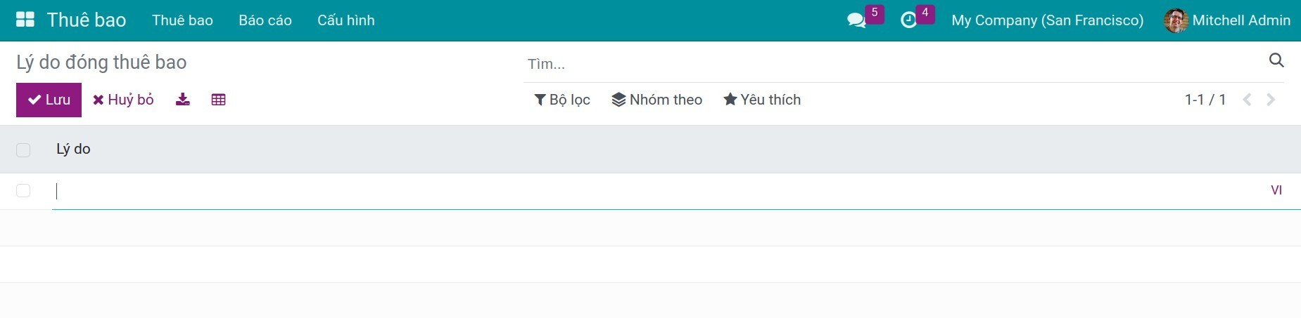 Tạo lý do đóng thuê bao