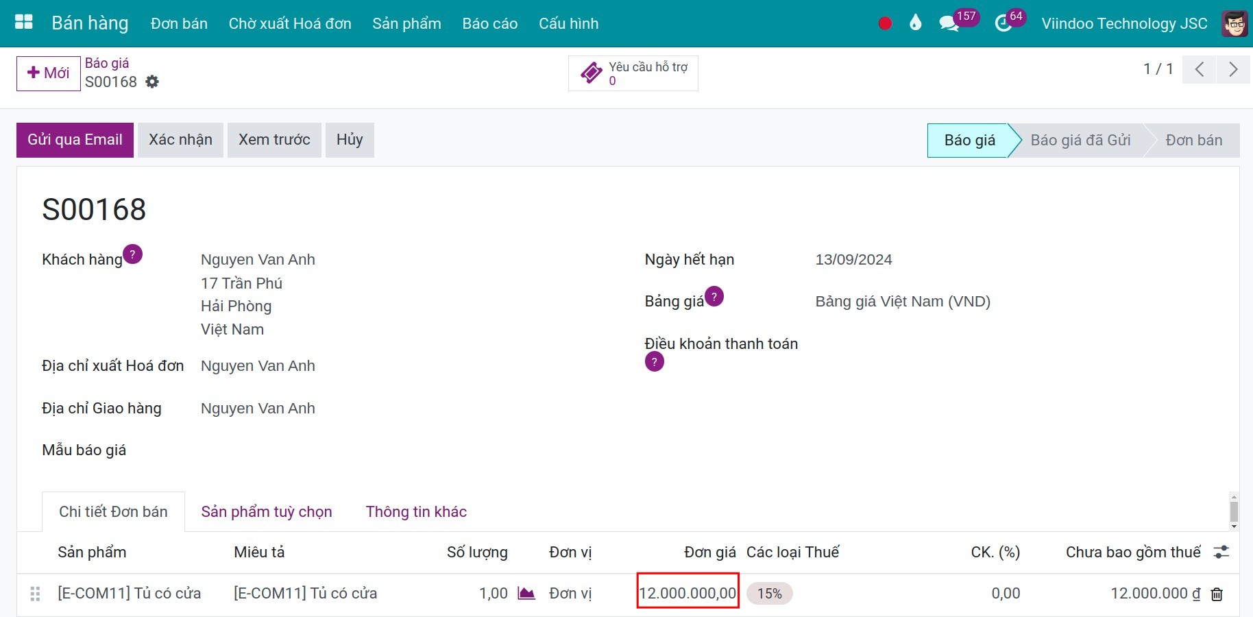 Cập nhật bảng giá