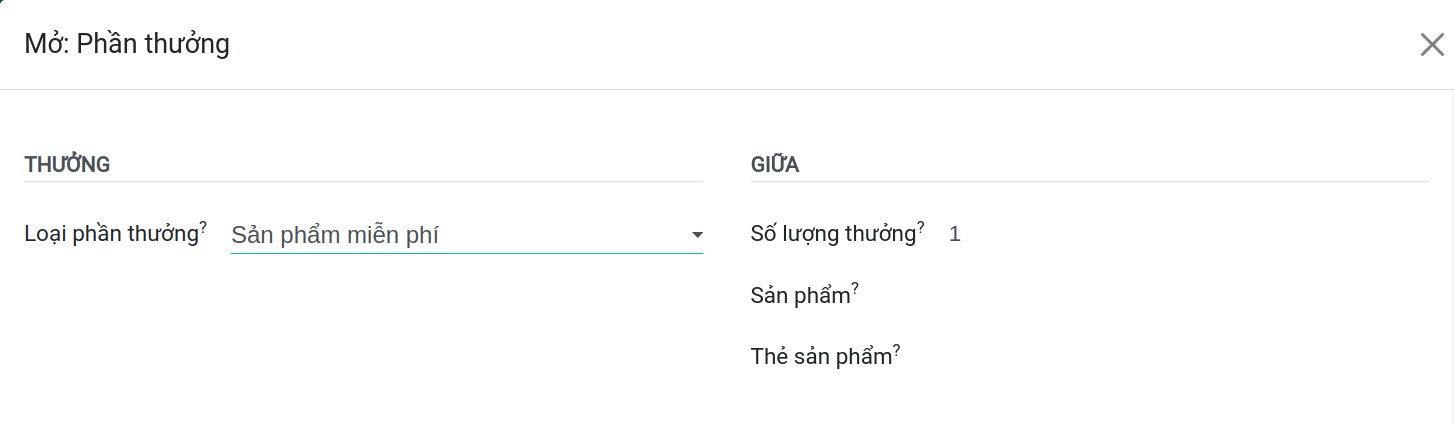 Phần thưởng miễn phí