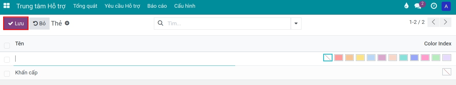 Chi tiết thẻ gắn tới yêu cầu hỗ trợ Viindoo
