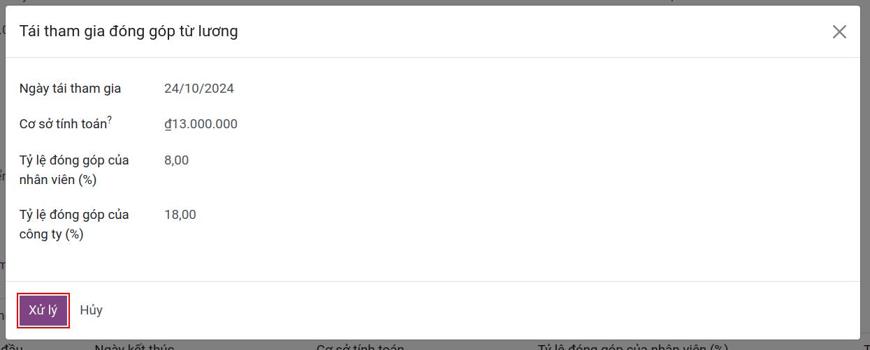Tái khởi động một bản ghi đăng ký đóng bảo hiểm đã tạm dừng