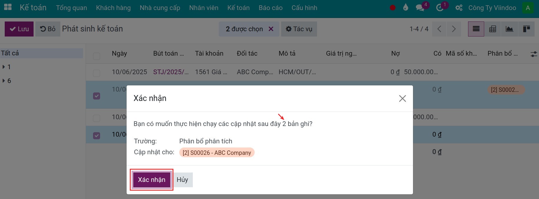 Assign Analytic account to journal items