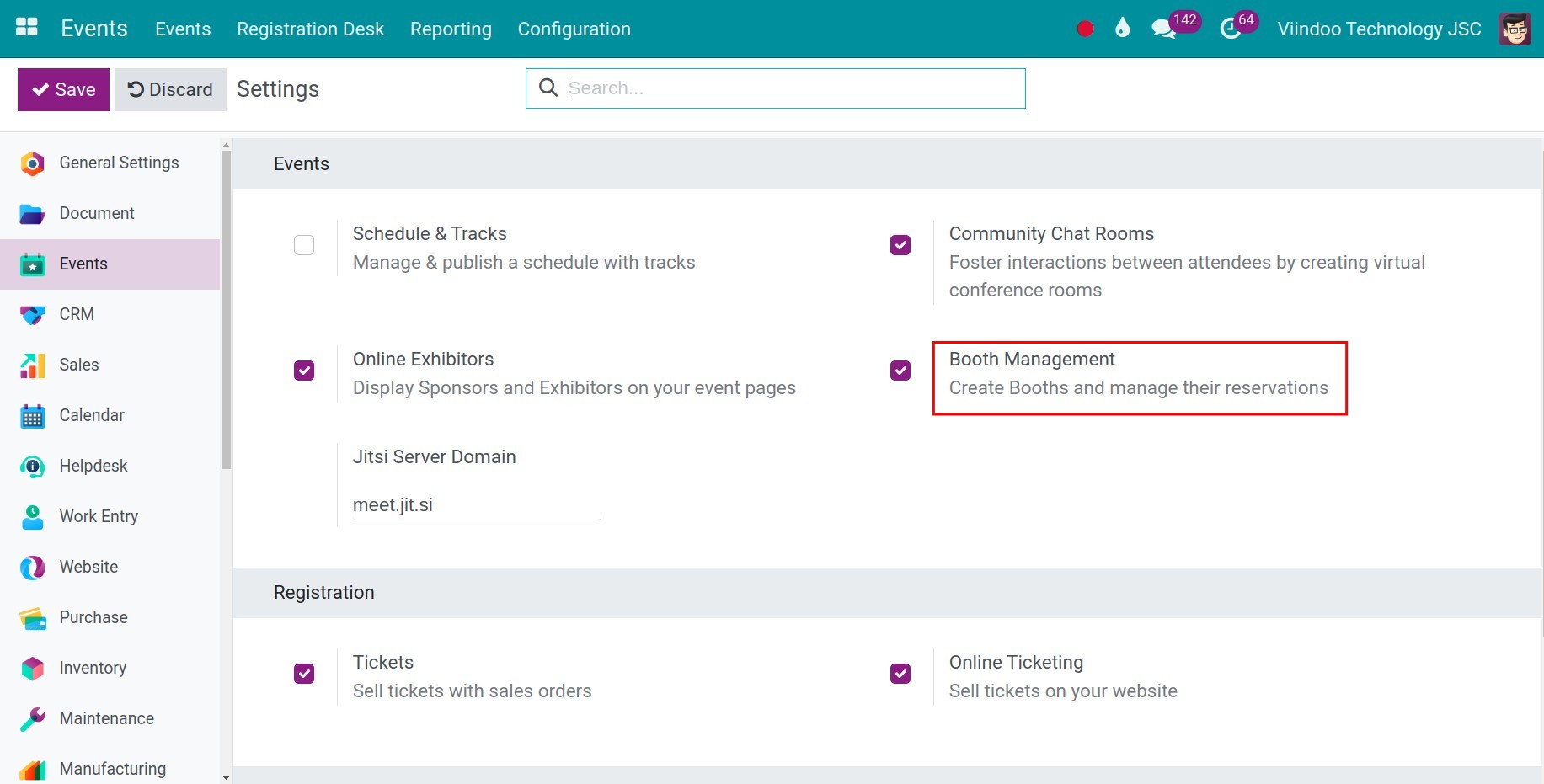 Activate the feature