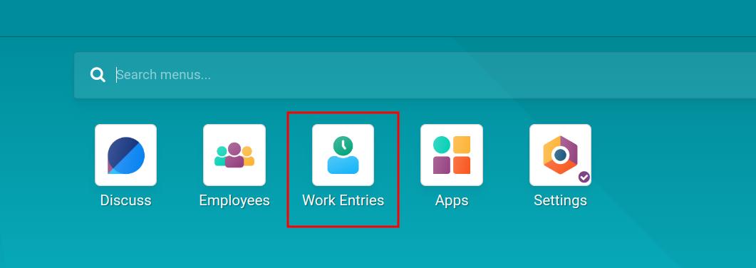 Activate Work Entry app in Viindoo