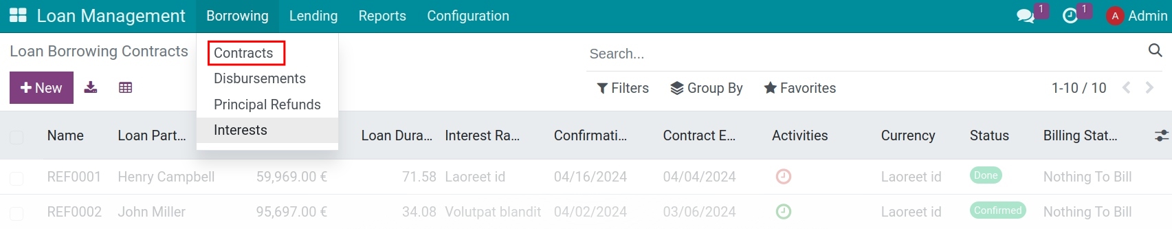 create contract