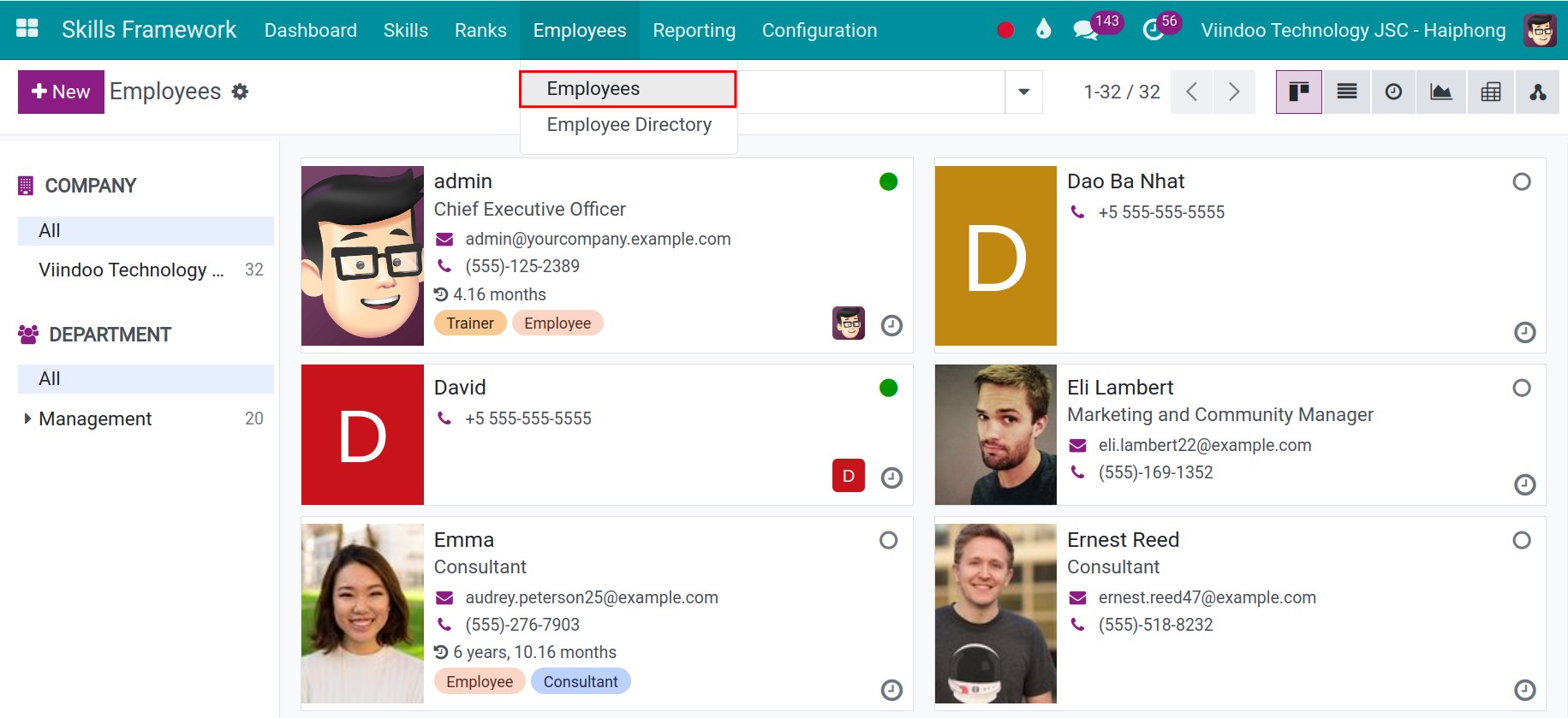 Access employee records